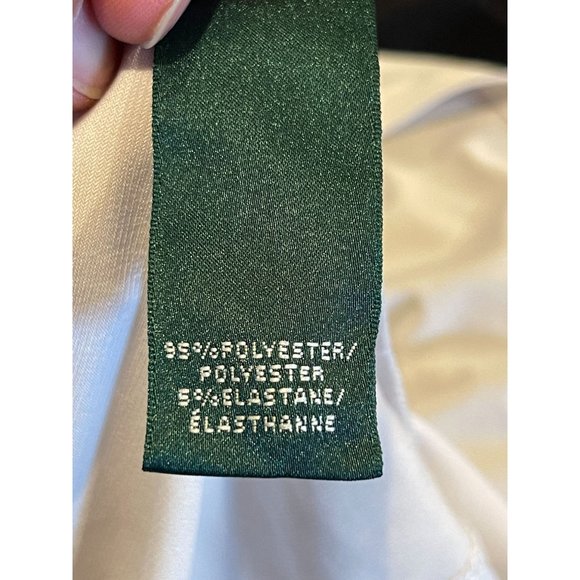 Lauren Ralph Lauren Women Colorblock Bodycon Dress Side Ruched Black White SZ 10 - Picture 11 of 11